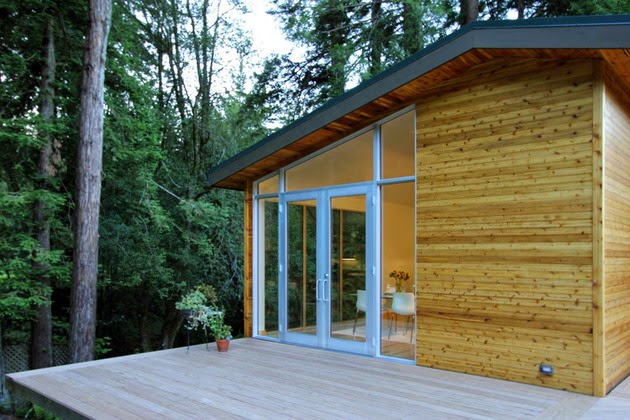 Desain Rumah Sederhana dengan Dinding Kayu - Rancangan Desain Rumah