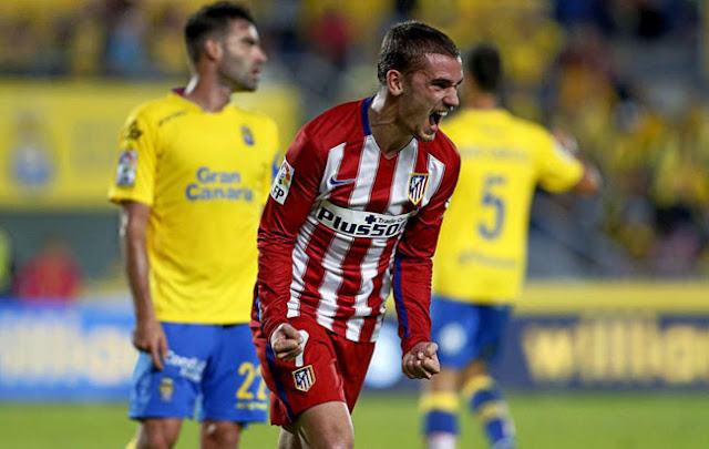 video goles UD Las Palmas 0 - Atlético  Madrid 3 doblete Griezmann