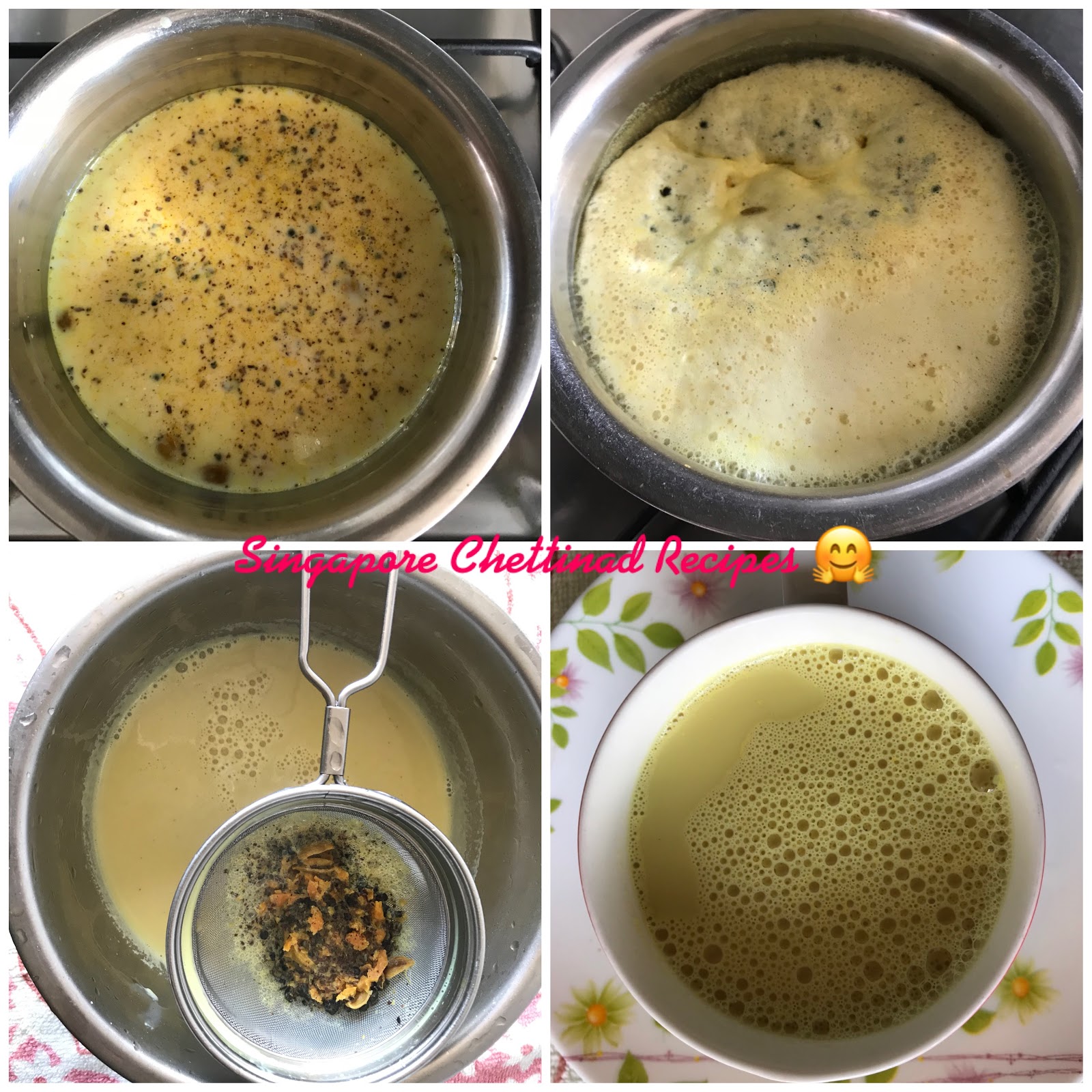 Singapore Chettinad Recipes Milagu Manjal Paal/மிளகு மஞ்சள் பால்