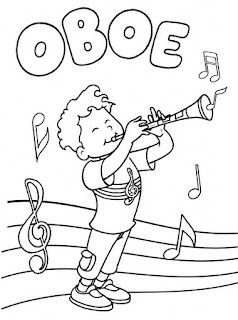 Oboe para colorear
