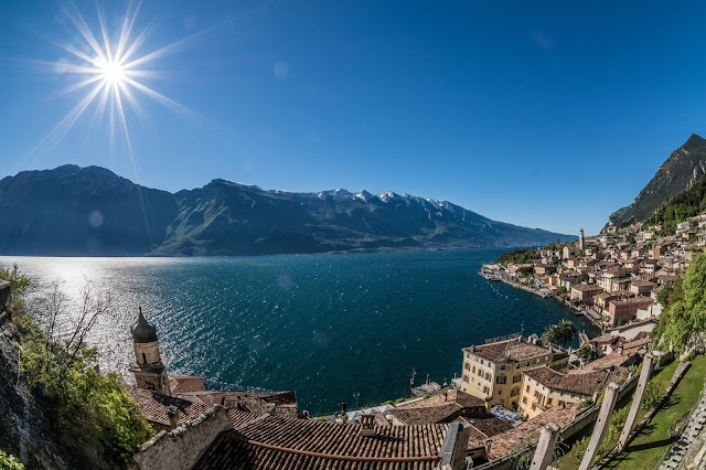 Sonne über dem Monte Baldo