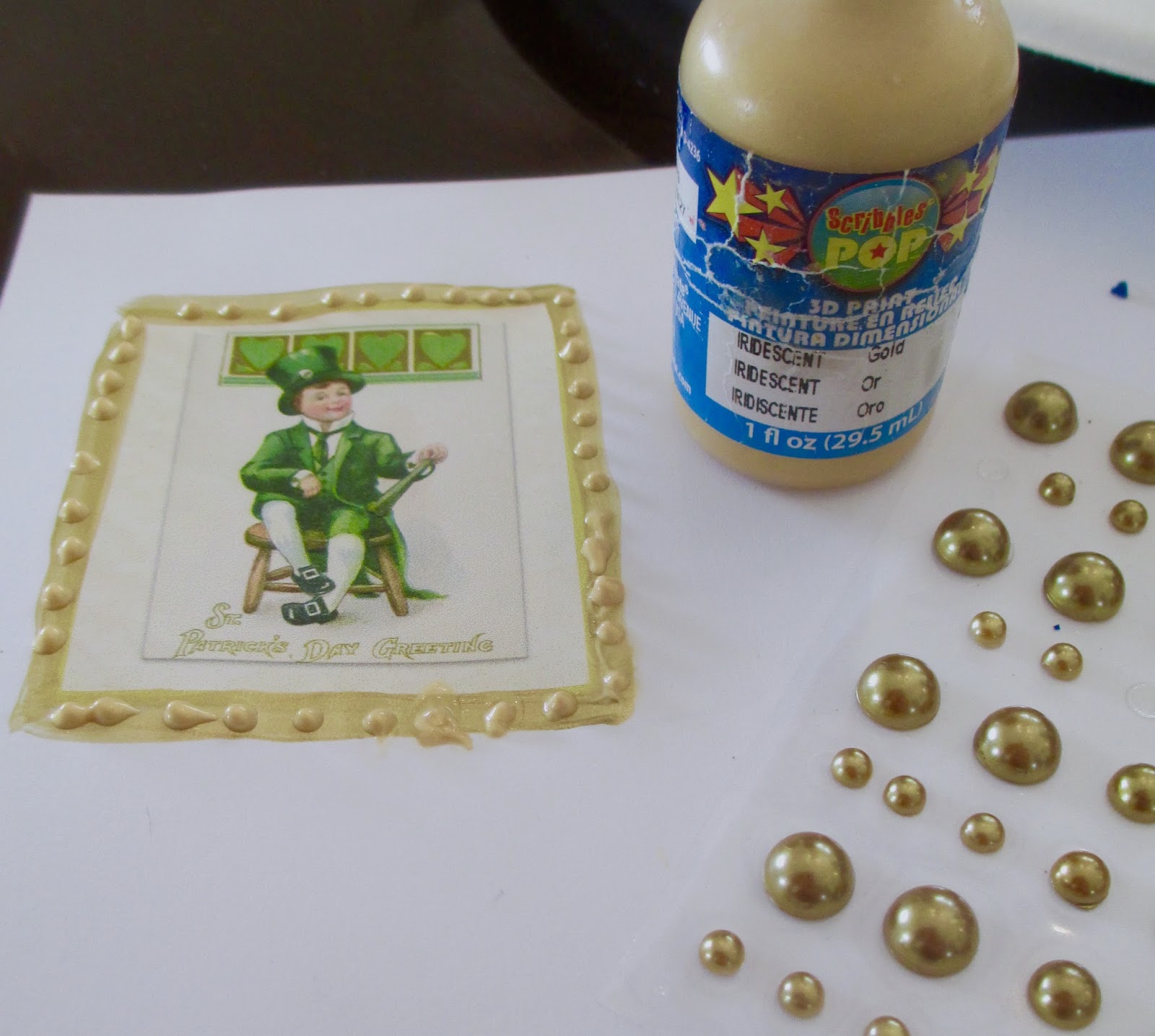 Puffy Paint Gold Glitter 3D Paint - 1 fl oz