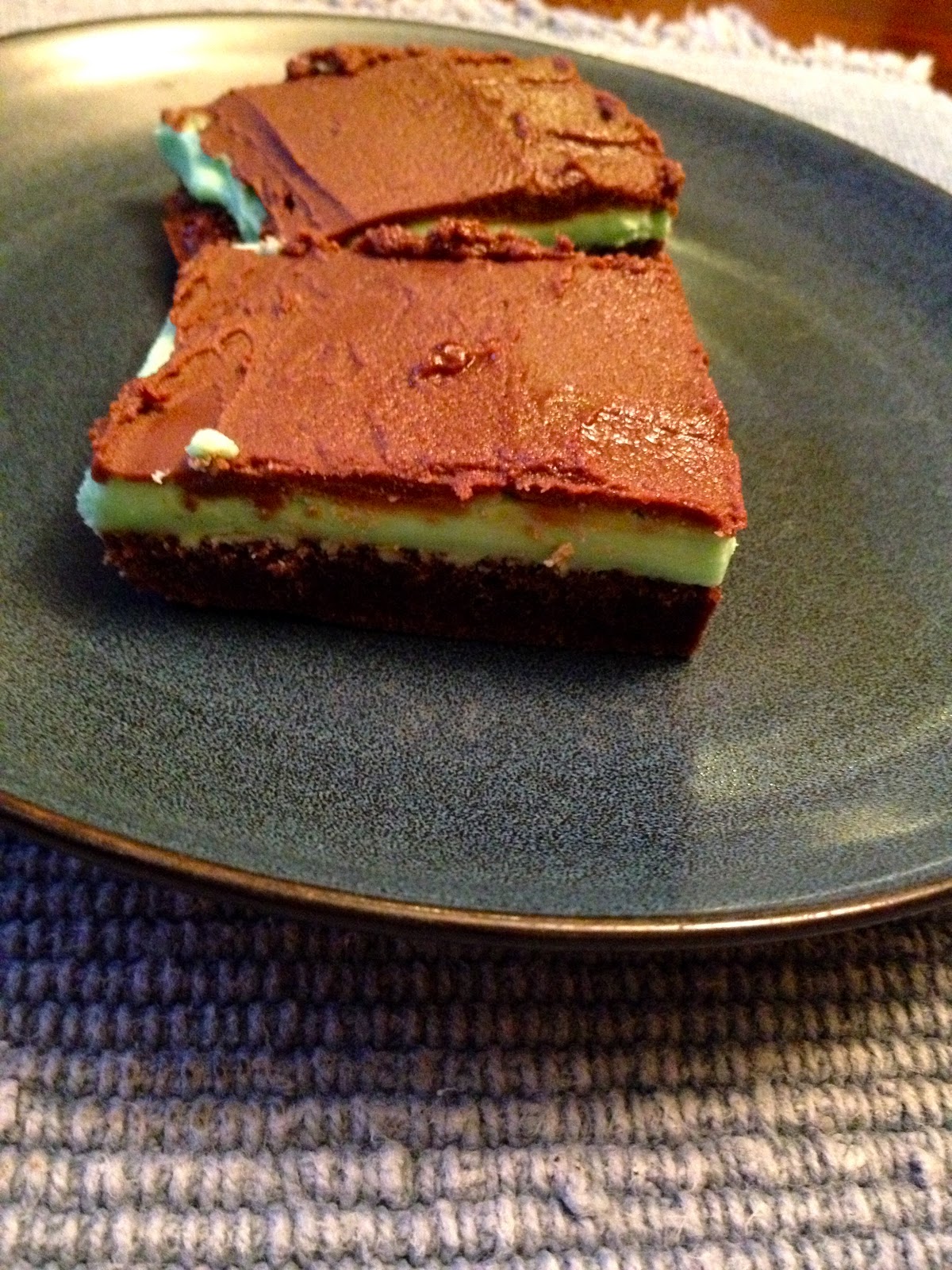 Mint Layered Brownies I do deClaire