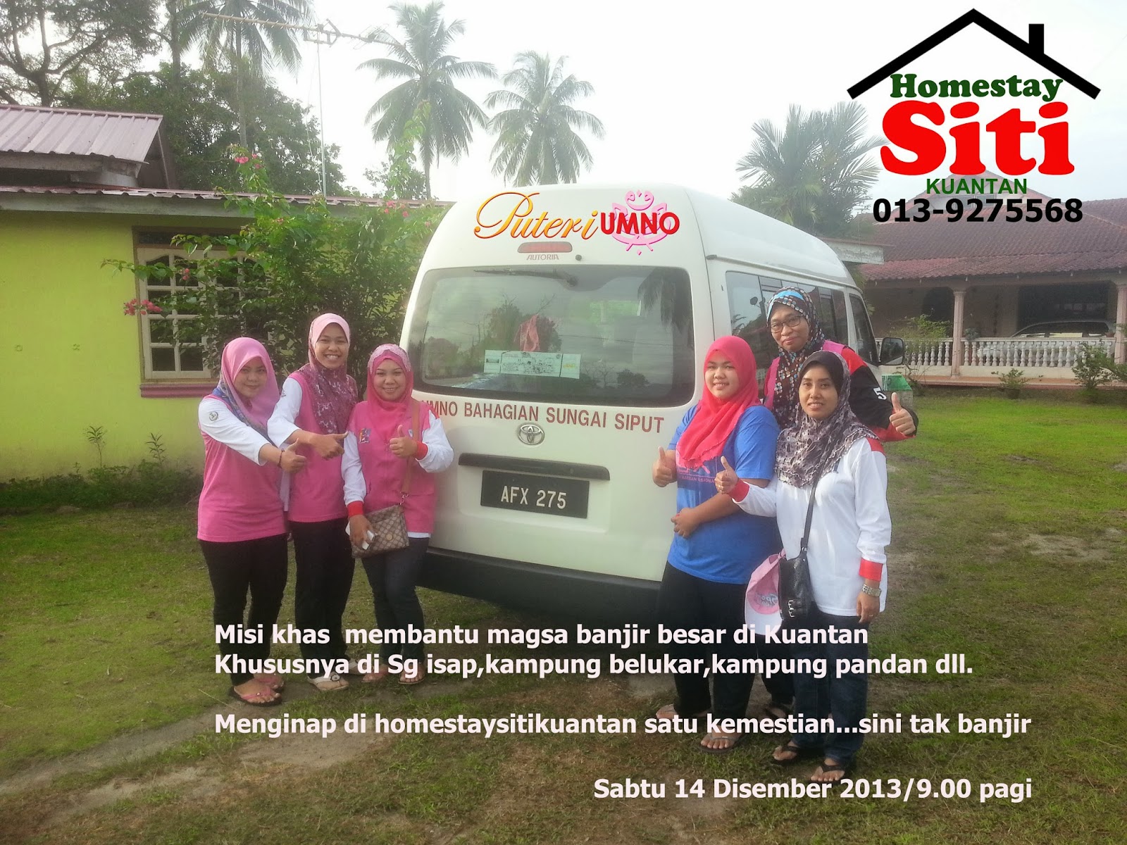 Misi bantuan UMNO Sungai Siput kepada mangsa banjir di Kuantan