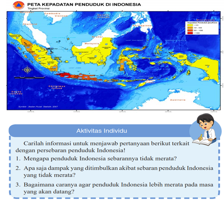 Sebutkan faktor penyebab persebaran penduduk yang tidak merata