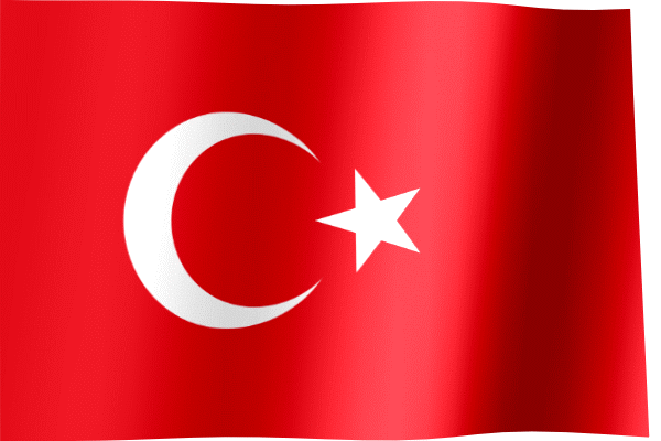 Waving Flag of Türkiye (Animated Gif)