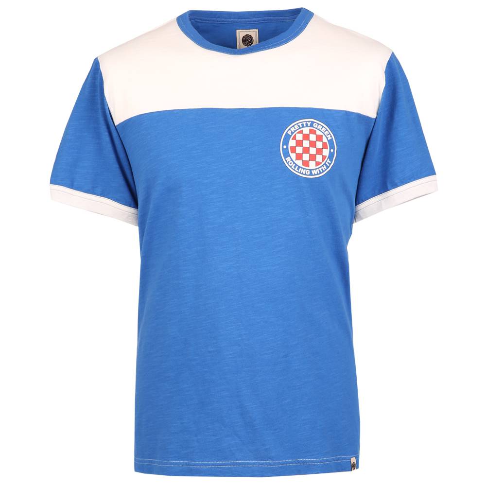 RED AND BLUE WITH A BROKEN EFFECT IN THE NEW AWAY SHIRT OF HAJDUK SPLIT