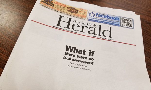 Minnesota Papers Highlight The Importance Of Local News By Publishing Editions With Blank Front Pages Minnesota Papers Highlight The Importance Of Local News By Publishing Editions With Blank Front Pages