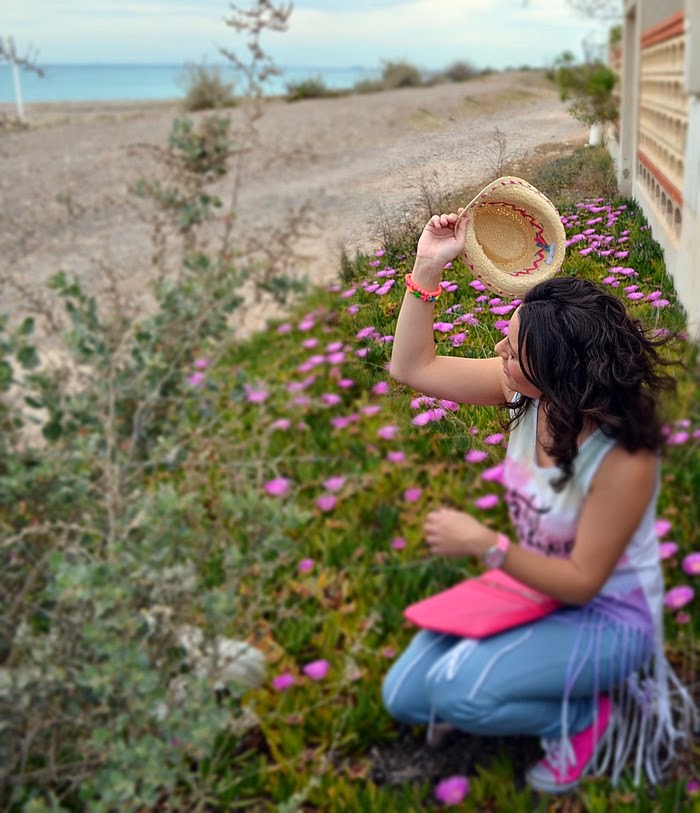 look, primark, flecos, boho, chic, casual, jeans, rosa, pink,Castellón, fashionblogger
