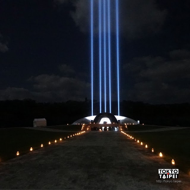 【平和之光柱】5道射向4000公尺高的光柱　追悼日美英韓台戰爭受難者