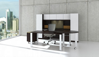 White Accented Office Furniture White Accented Office Furniture