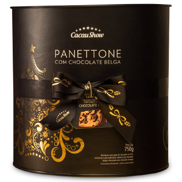Panetone com chocolate belga Cacau Show Natal 2016 Cacau Show Natal 2016 panetone com chocolate belga
