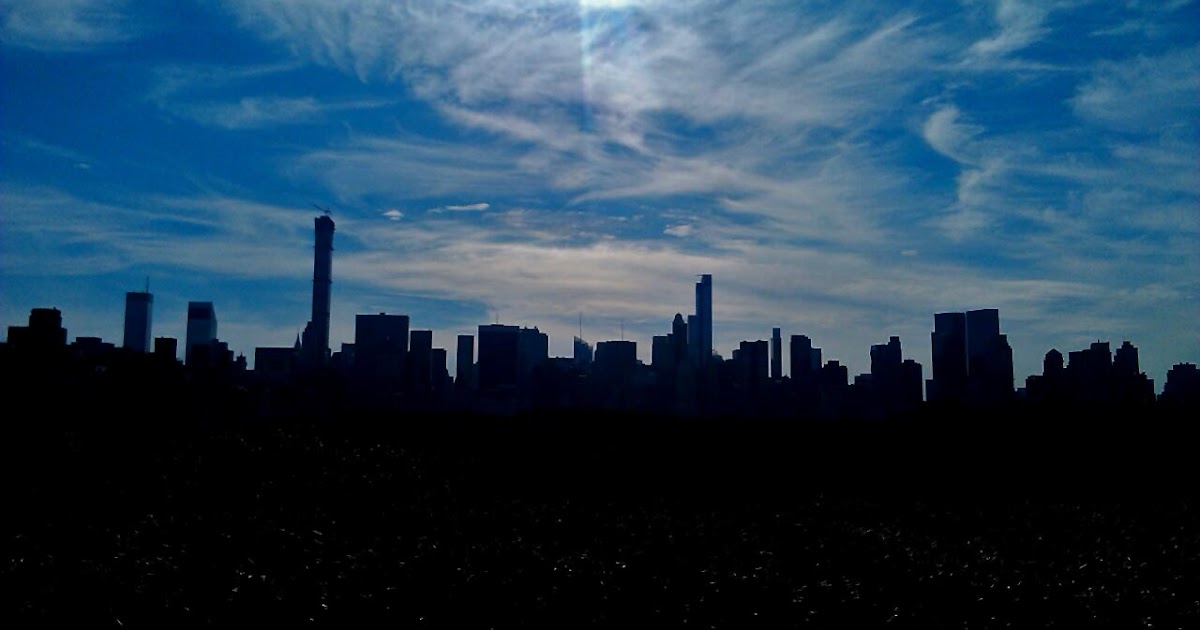 Stock Pictures Building Silhouettes with colour in New York