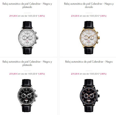 Reloj automático con pulsera de piel de André Belfort muy barato reloj automatico caliendrer