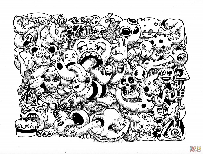 Contoh Doodle Art Animation Jenis Doodle Art - Doodle Animation / Character / Monster