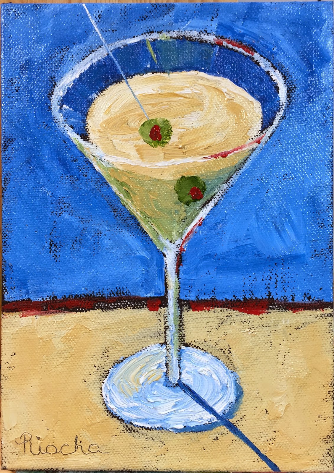 ArtistRi Studio 30 Paintings in 30 Days Day 4 Martini