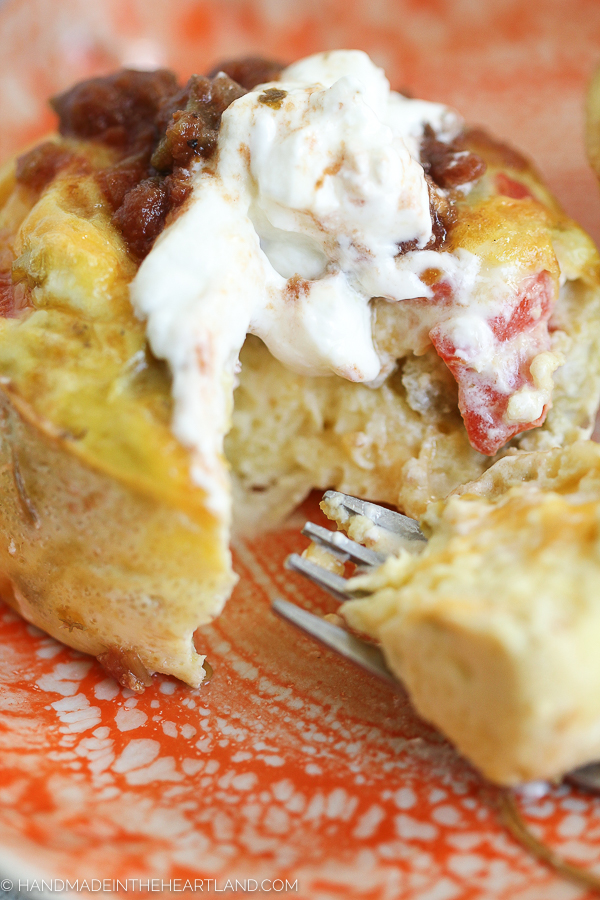Chiles Rellenos Egg Cups A great recipe for eggs for breakfast, chiles rellenos egg cups