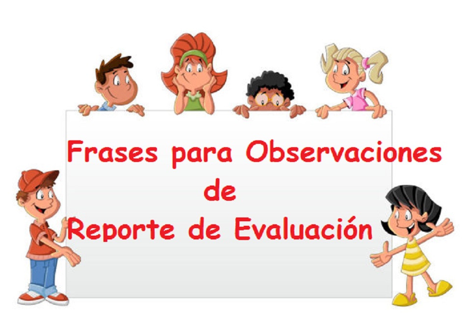 Frases para Observaciones de Reporte de Evaluación por Campo Formativo -  AULA VIRTUAL PRIMARIA