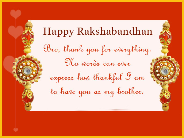 Raksha Bandhan greetings for brother