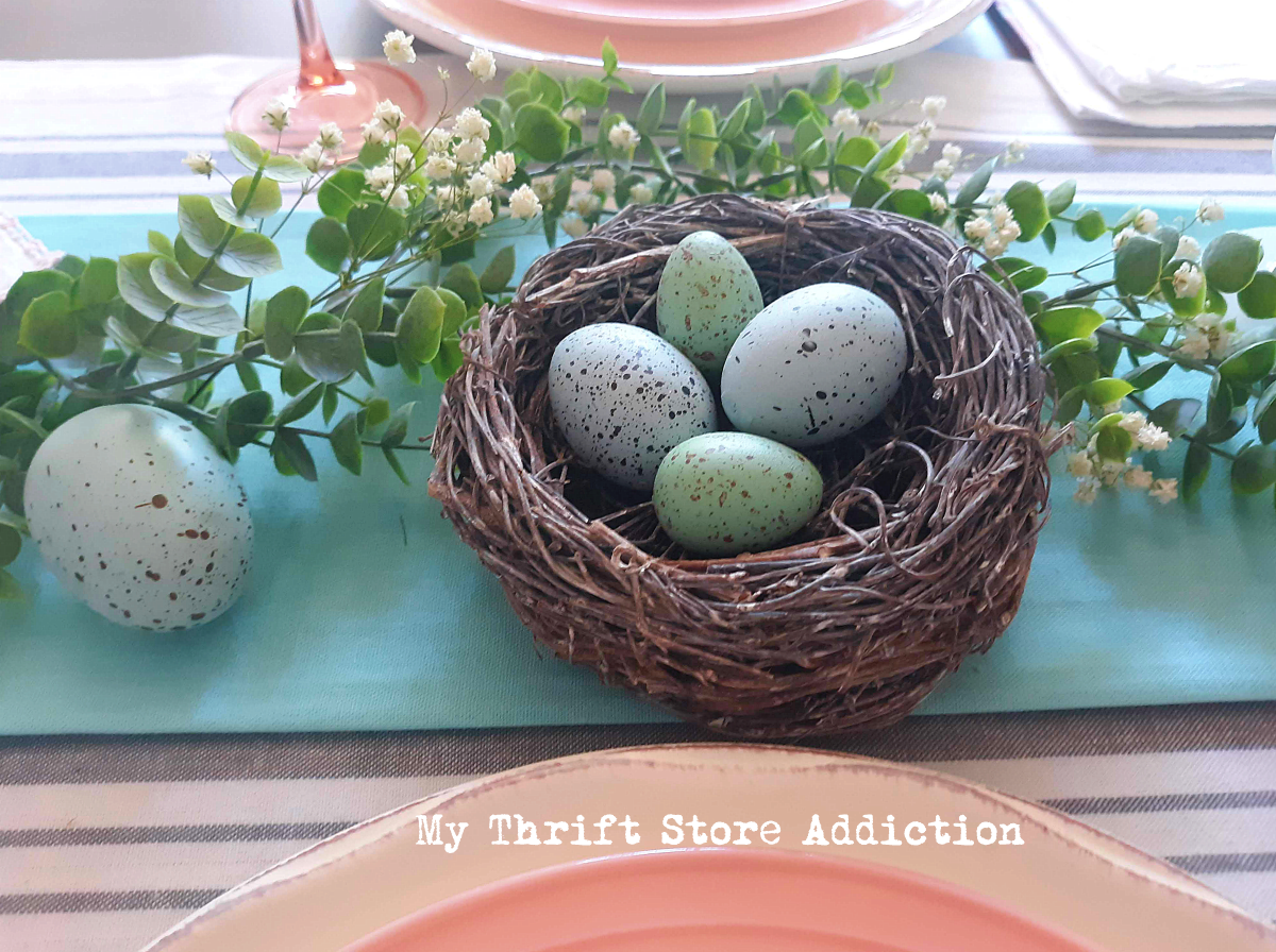 Vintage Easter tablescape