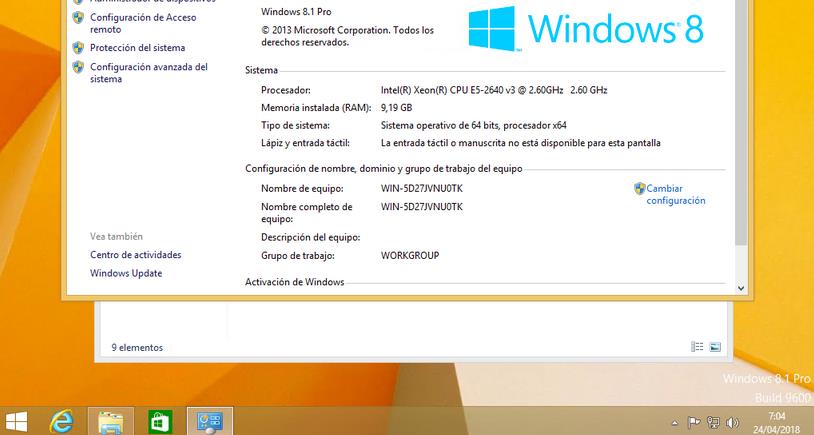 Windows 8.1 Pro full español latino