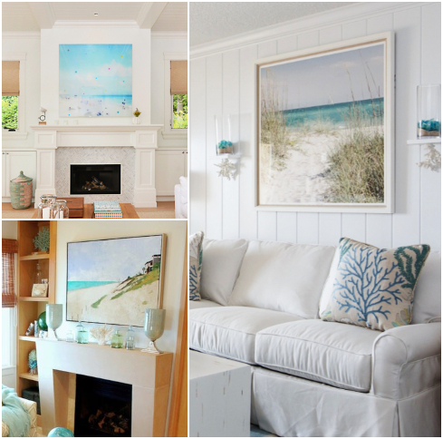 Scenic Beach Landscape Art Ideas Living Room