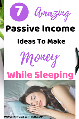 Click to know these passive income ideas to make money while sleeping. Passive income side hustles to make extra money. Know how to make passive income and make money from home #passiveincome #passiveincomeideas 