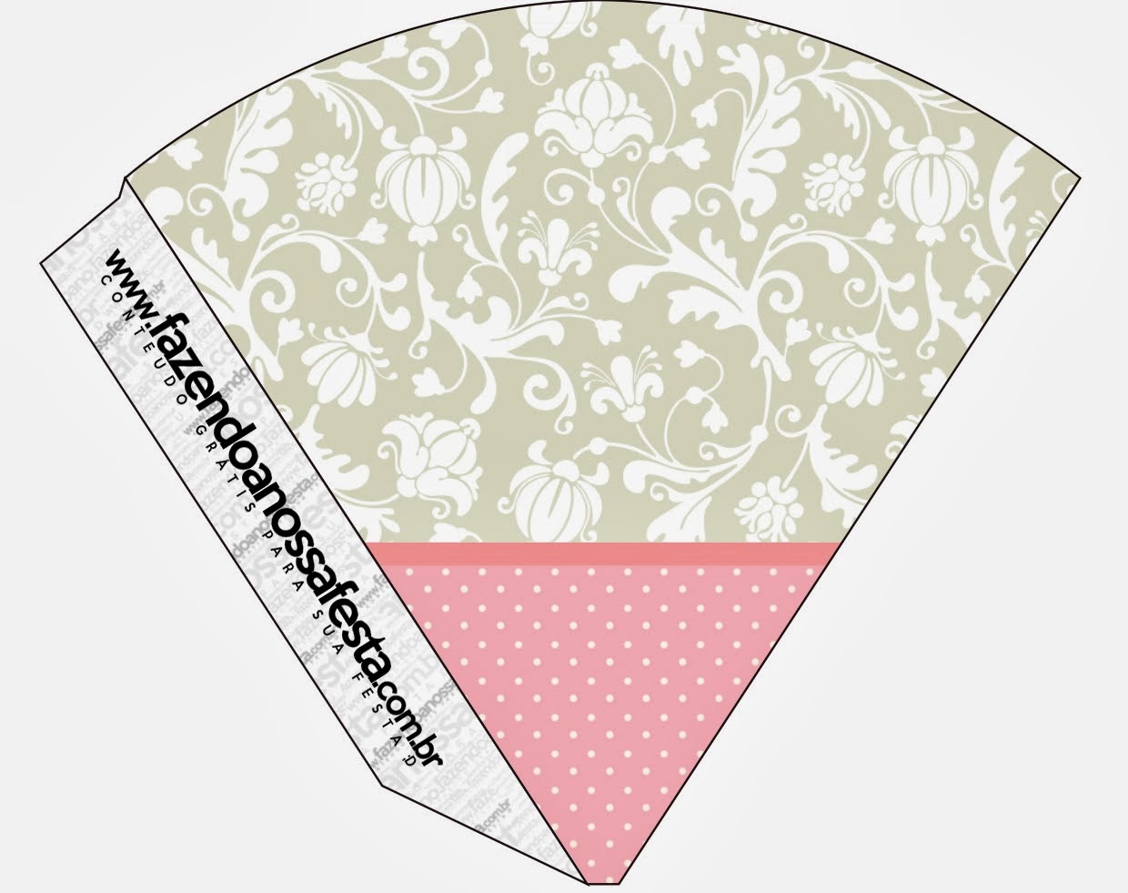 Provencal in Pink and Grey: Party Free Printables. Free Printable Cones.