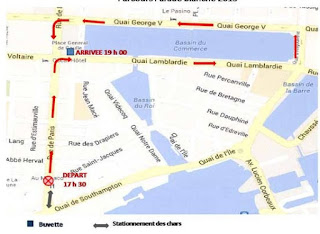Parade blanche Le Havre – dimanche 16 décembre 2018 Plan Itinéraire Heure de départ Parade Noel Fete Saint-Nicolas