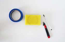 paint dots circle sponge polka draw shape round use sponges