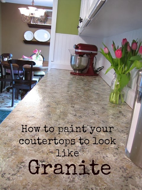 how to paint your countertops to look like granite