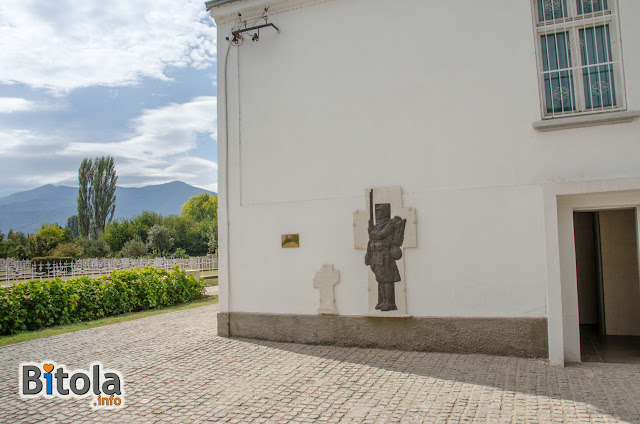 Dobro Pole monument on French military cemetery in Bitola