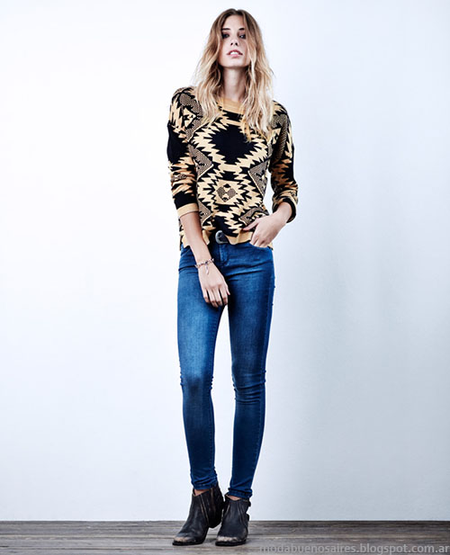 Sweaters tejidos de moda invierno 2015 Wrangler Mujer.