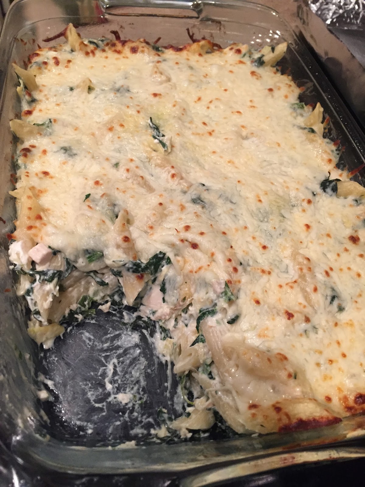 Angie Norbeck's Cookbook Spinach and Artichoke Chicken Penne