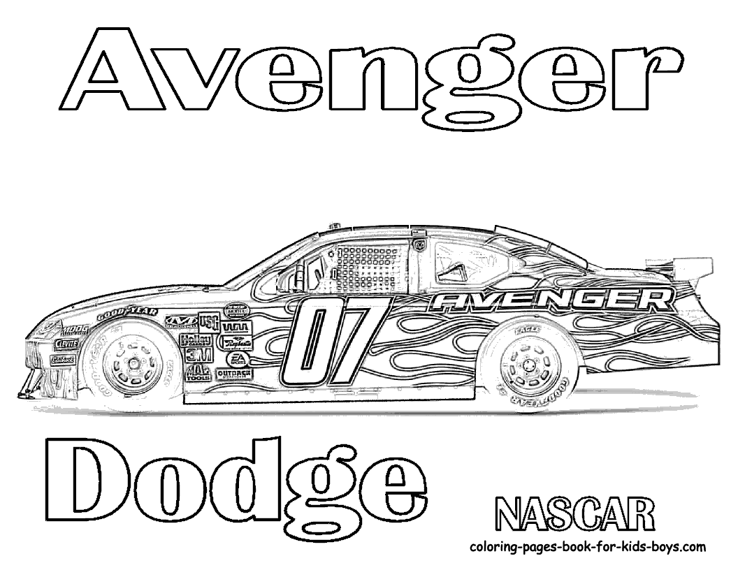 nascar coloring pages 2012 dodge - photo #1