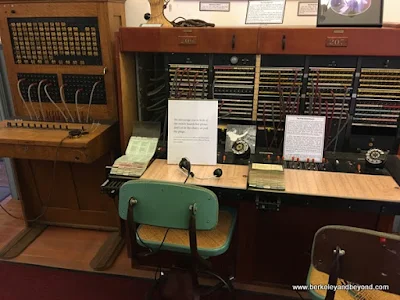 old-time telephone switchboard displayed at Lakeport Historic Courthouse Museum in Lakeport, California