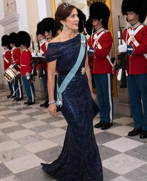 Crown Princess Mary wore Jesper Hovring gown, her first worn Bambi Award in Berlin, Princess Marie wearing Ole YDE gown. Princess Benedikte