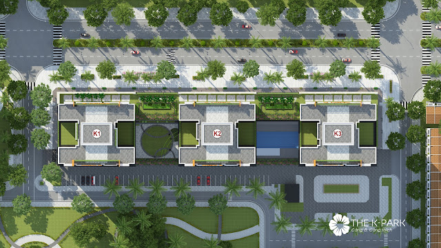 Phối cảnh 3 tòa chung cư K1 K2 K3 dự án The K Park
