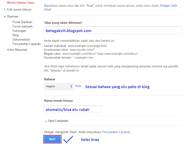 Langkah 1. Membuat Google Custom Search Langkah 1. Membuat Google Custom Search