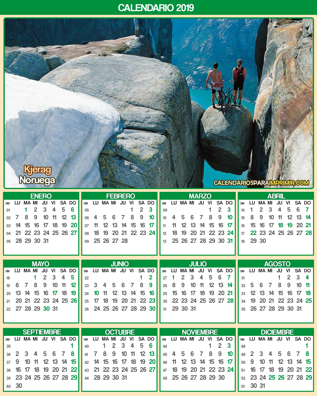 calendario noruega 2019 calendario noruega 2019