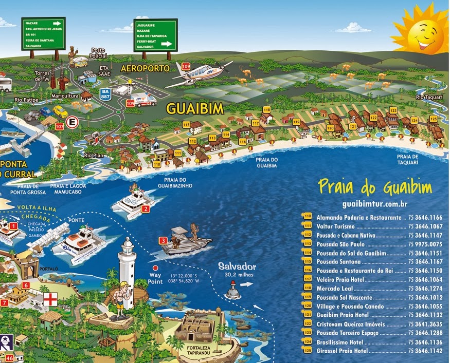 Dendê News Mapa EcoTurístico do Morro de São Paulo mostra a Praia do Guaibim... Dendê News Mapa EcoTurístico do Morro de São Paulo mostra a Praia do Guaibim...