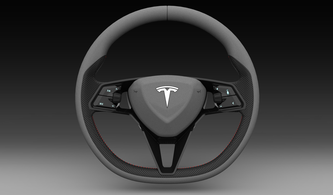 AK Design Tesla Steering Wheel Design