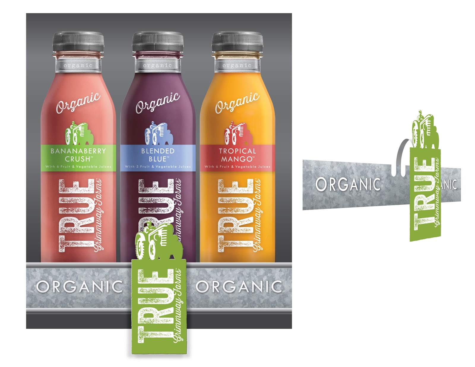 True Organic Juice on Packaging of the World Creative Package Design
