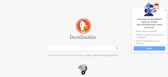DuckDuckGo motore di ricerca che non ti traccia