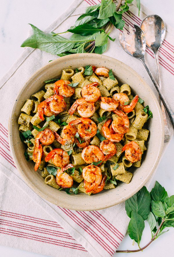 [Thailand Recipes] Thai Basil Pesto Pasta with Spicy Shrimp All Asian
