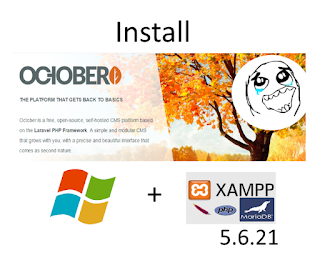 Install October PHP CMS on windows XAMPP tutorial 