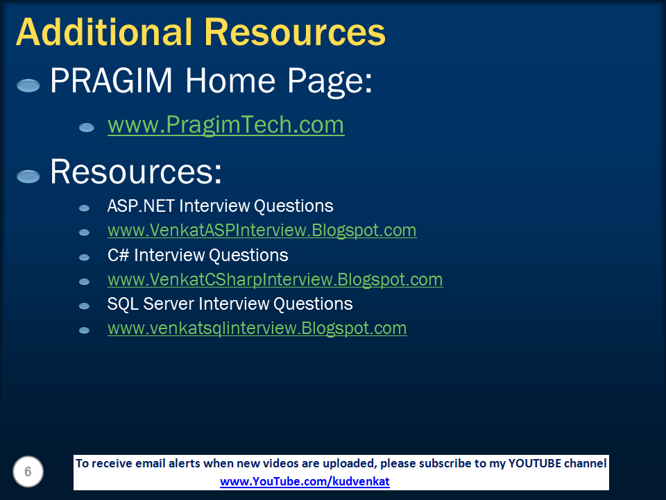 Sql Server And C Video Tutorial Part 6 ASP NET Page Life