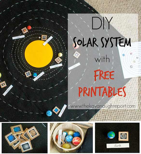 DIY Solar System Map - this Montessori inspired felt map is a great way to teach children about the solar system in a concrete way. With individual planets and orbits children can learn how the solar system is organized as they study it! 