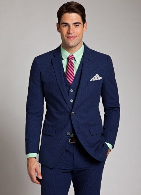 Traje Azul Traje Gris Y Corbata Verde Traje Gris Combinaciones De