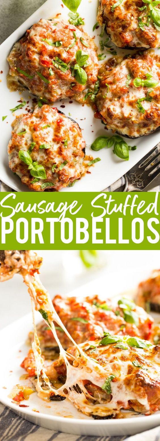 Sausage Stuffed portobello Mushrooms Recipes Delicious